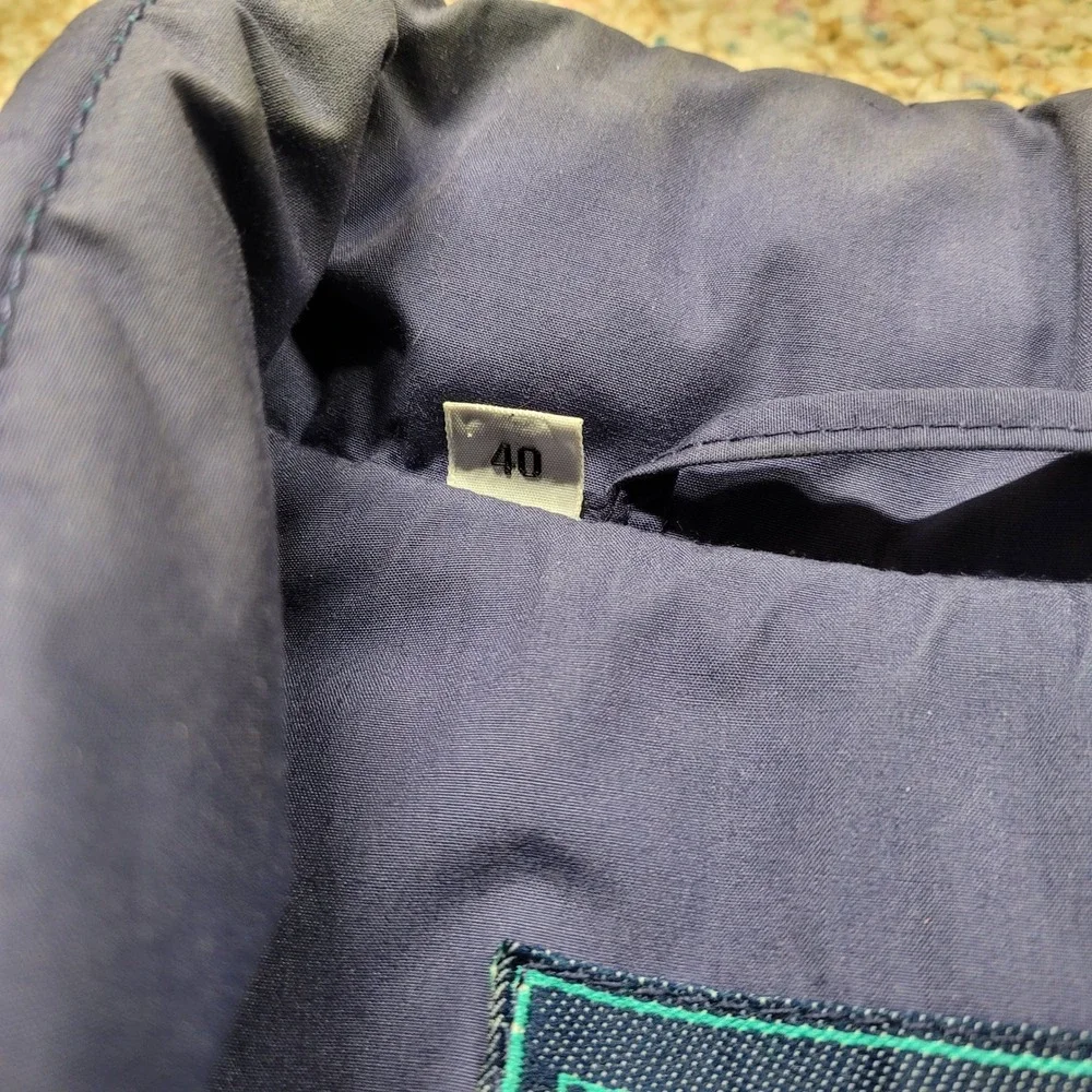 Members Only Classic Racer Jacket Men 40 Teal Vintage 80s 90s Windbreaker Bomber